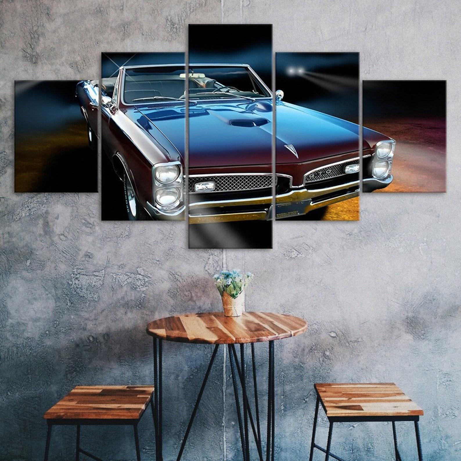 

Pontiac GTO 1967 Luxury Car Canvas 5 Piece Five Panel Print Modern Wall Art Poster Picture Home Decor Gift For Him For Her 20X35 20X45 20X55CM
