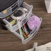 3-Drawer Cosmetic Organizer Box With Transparent Drawers - Durable Plastic Cosmetic Storage Box For Cosmetics Bathroom