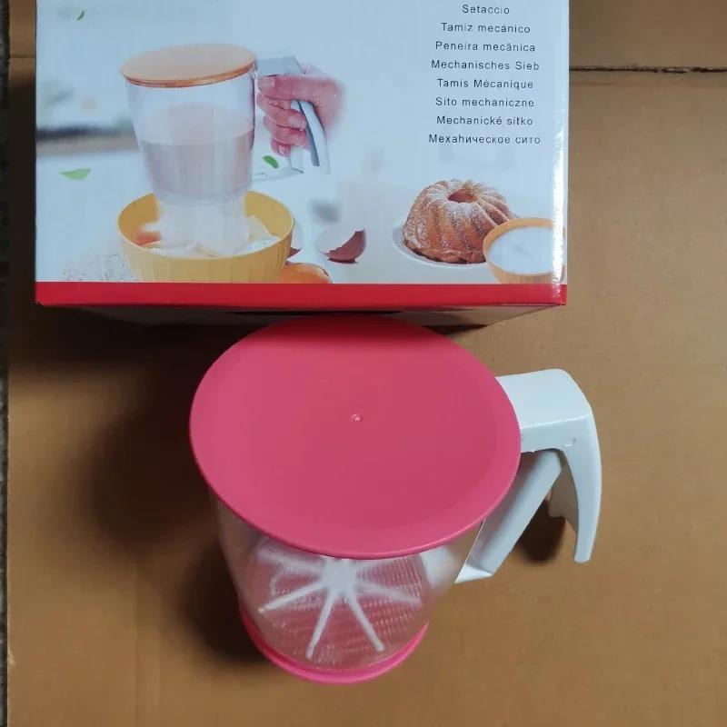 

Fine Sugar Powder Flour Sieve Filter With Lid Kitchen Baking Pastry Cup Flour Sifter Strainer Plastic Kitchen Tools