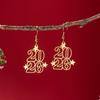 Stainless Steel Number 2026 Pendant Drop Earrings for Women Minimalist Gold Color Geometric Earring New Year Jewelry Gifts
