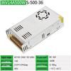 220V To 36V DC Switching Power Supply, 10A Automation for High Power Motor & LED Strip, 500W Transformer
