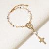 Adjustable Women's Hand Bracelet Bangle Prayer Bracelet Cross Pendant Bracelet  Gifts