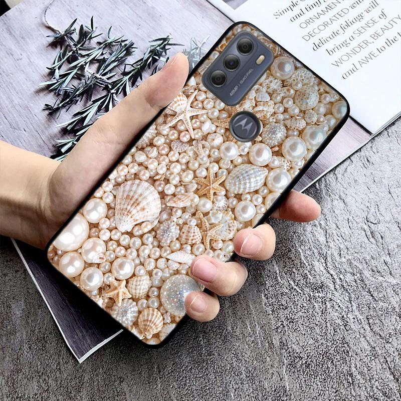 

Phone Case For Moto G86 G85 G75 G15 G05 G56 G72 G53 G54 G84 G60 G31 G32 G24 G 5G G Play Starfish Shell blue Ocean Moto G84