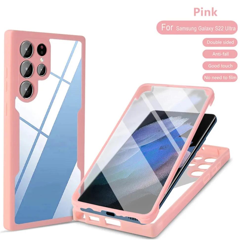 360 Fullt Dekkende Etui For Samsung S25 Ultra S23 Plus S21 S20 S25 Edge Funda For Samsung S24 Ultra S25 Skjermbeskytter Telefondeksel