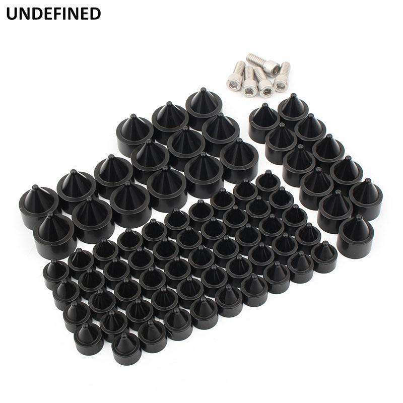 Black Bolt Cover Caps Twin Cam Engine Motor Primary Toppers Cap For Harley Touring Road King Electra Street Glide FLH 2007-2016