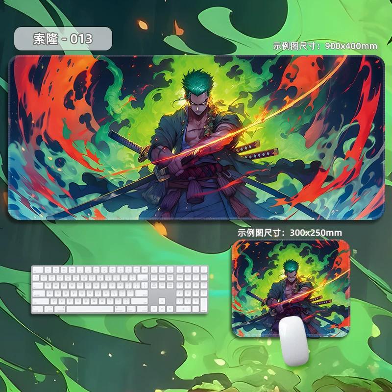 High Quality Roronoa Zoro ONE PIECE Leather Mouse Pad Oversized Small Cartoon Office Game E-sports Computer Keyboard Pad Table Mat Animation Periphery