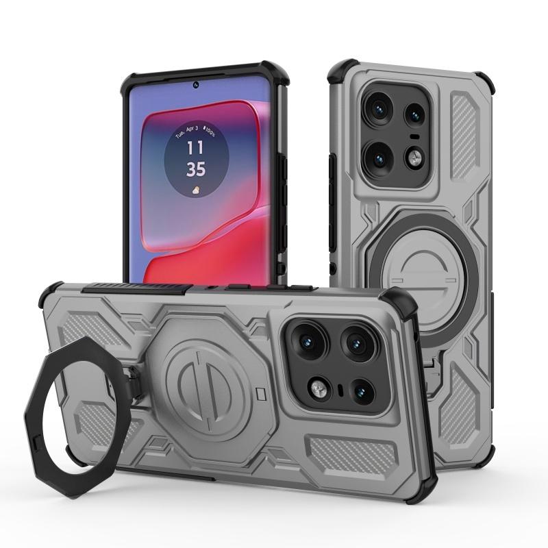 

For Moto Edge 50 Pro Case Cover Motorola Moto Edge 50 Pro Capas Bumper Attraction Adsorption Ring Holder Fundas Moto Edge 50 Pro Motorola Edge 50 Pro серый