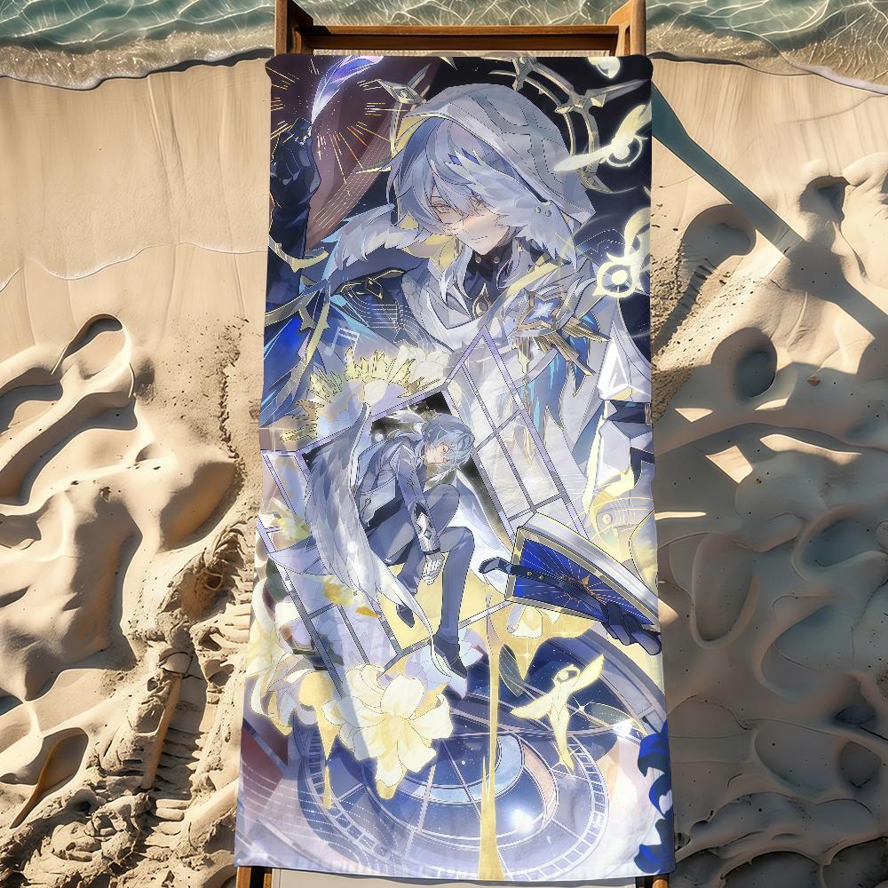 Sunday Game Honkai Star Rail Towel Sports Quick Dry Travel Camping Gear Sandproof Soft Light Large Beach Towel