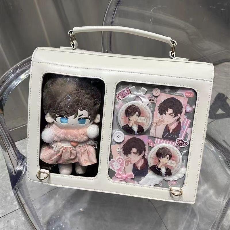 Uniform Academy Style Transparent Ita Bag Anime Fans Large Capacity Pvc Display Window Square Handbag & Crossbody Bag & Backpack