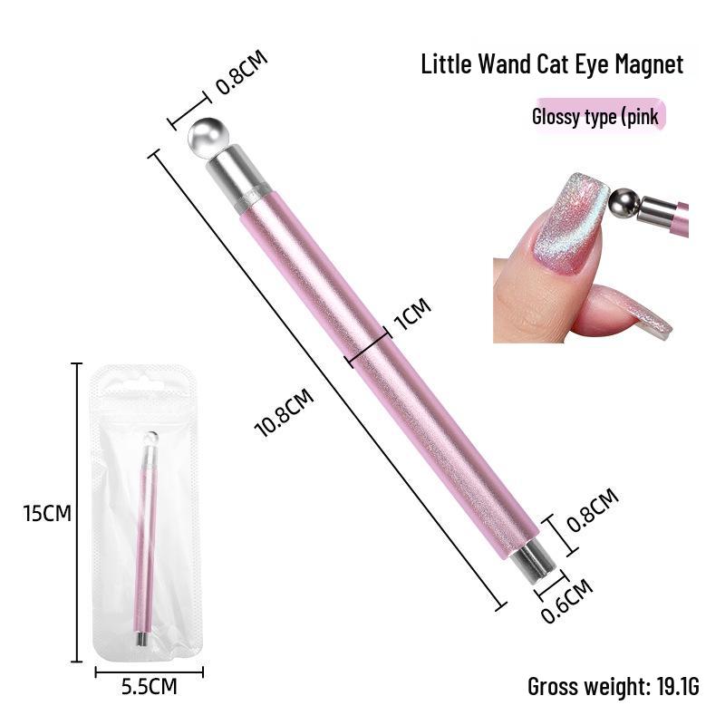 Dual-Head Magnet with Strong Suction for Cat Eye Nail Gel Polish