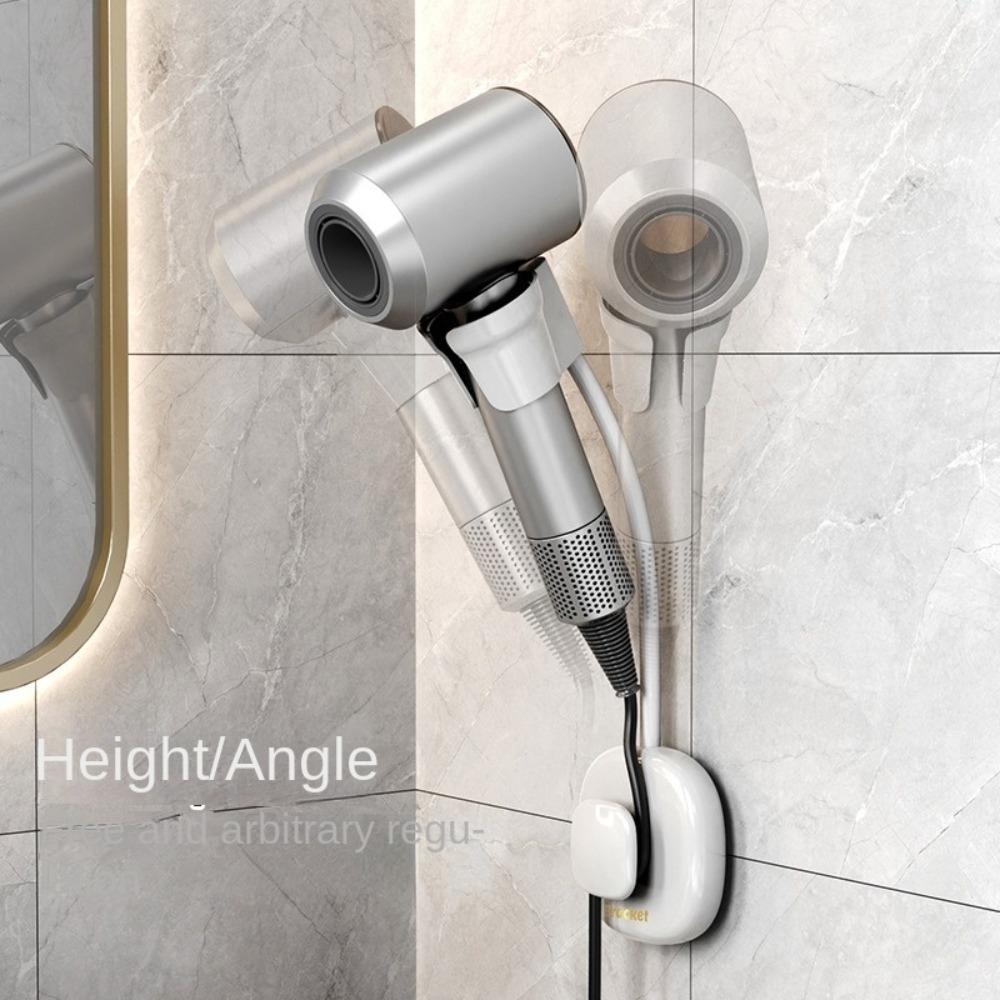 Wall Mounted Hair Dryer Holder No Punching Shower Bracket Universal Hair Dryer Bracket  Bathroom