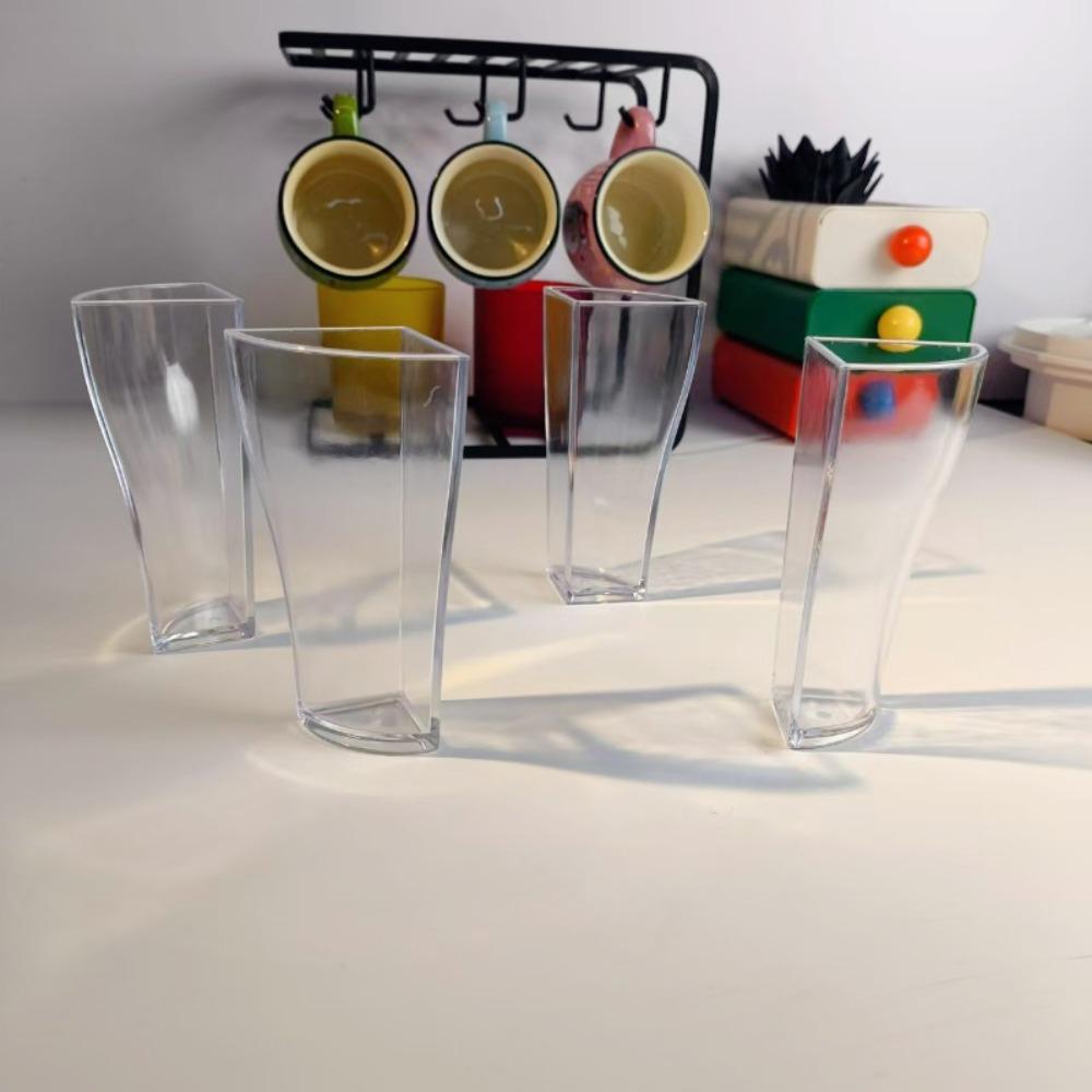 4pcs Acrylic Wine Glass Transparent Beer Cup Funny Beer Mug  Club