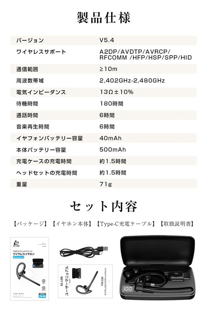 Bluetooth Headset Wireless Earphone New Bluetooth Single Ear Up To 180mAh Standby Time Type Sound Quality Calling LED Battery Display Ambidextrous