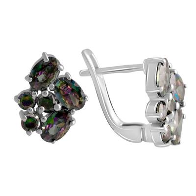 Silberohrringe mit mystischem Topas 5.054ct (2120759)