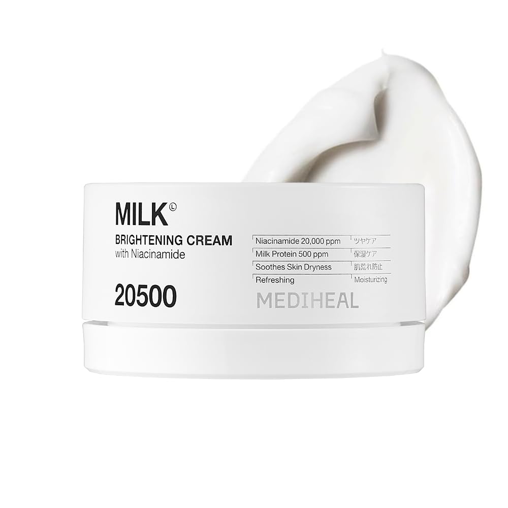 MEDIHEAL Milk Brightening Cream VER.2 50ml Niacinamide Glutathione Radiant Skin High Moisture Korean Skincare
