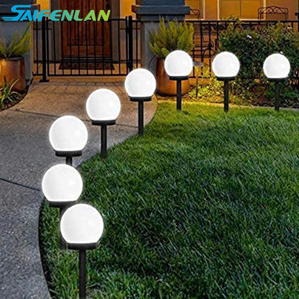 

Глобус Солнечные фонари Открытый садовый шар Водонепроницаемый светодиодный газон для украшения наружного декора Дворовая дорожка Газон патио