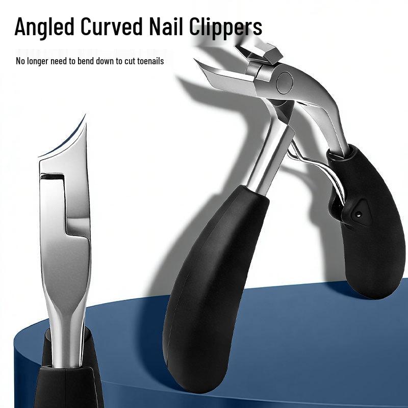 Stainless Steel Nail Clippers Set with Large Opening & Anti-Splash Design