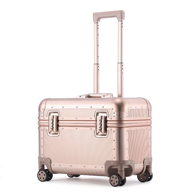 Compact Business Travel Photography Carry-on: Sturdy Aluminum Frame, Flip-top, Durable, with Telescopic Handle and Secure Password Lock.