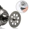 12Pcs Mini Diamond Cutting Discs Rotary Tool Set Sharp Grinding Wheel with Connecting Rod for Wood Metal Plastic
