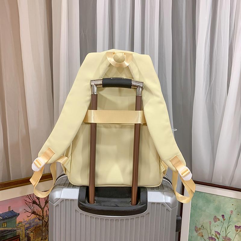 Student Schoolbag Solid Color Campus Backpack Women Large Capacity Backpack