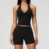 Dare To Show Yoga Set: Seamless Hip-Lifting Patchwork, Double-Layer Waistband, Cross-Border 2-Piece Fitness Wear, Style 4208