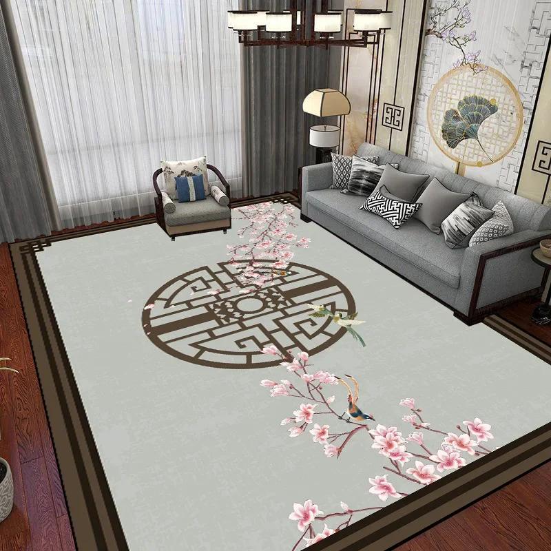 Luxurious Chinese Style Carpets for Living Room Washable Lounge Large Room Rugs Soft Non-slip Floor Mats Bedroom Carpet 200x300