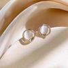 Round Cat's Eye Stud Earrings In S925 Silver - Sophisticated, Elegant, and Unique High-End Accessories for Women.
