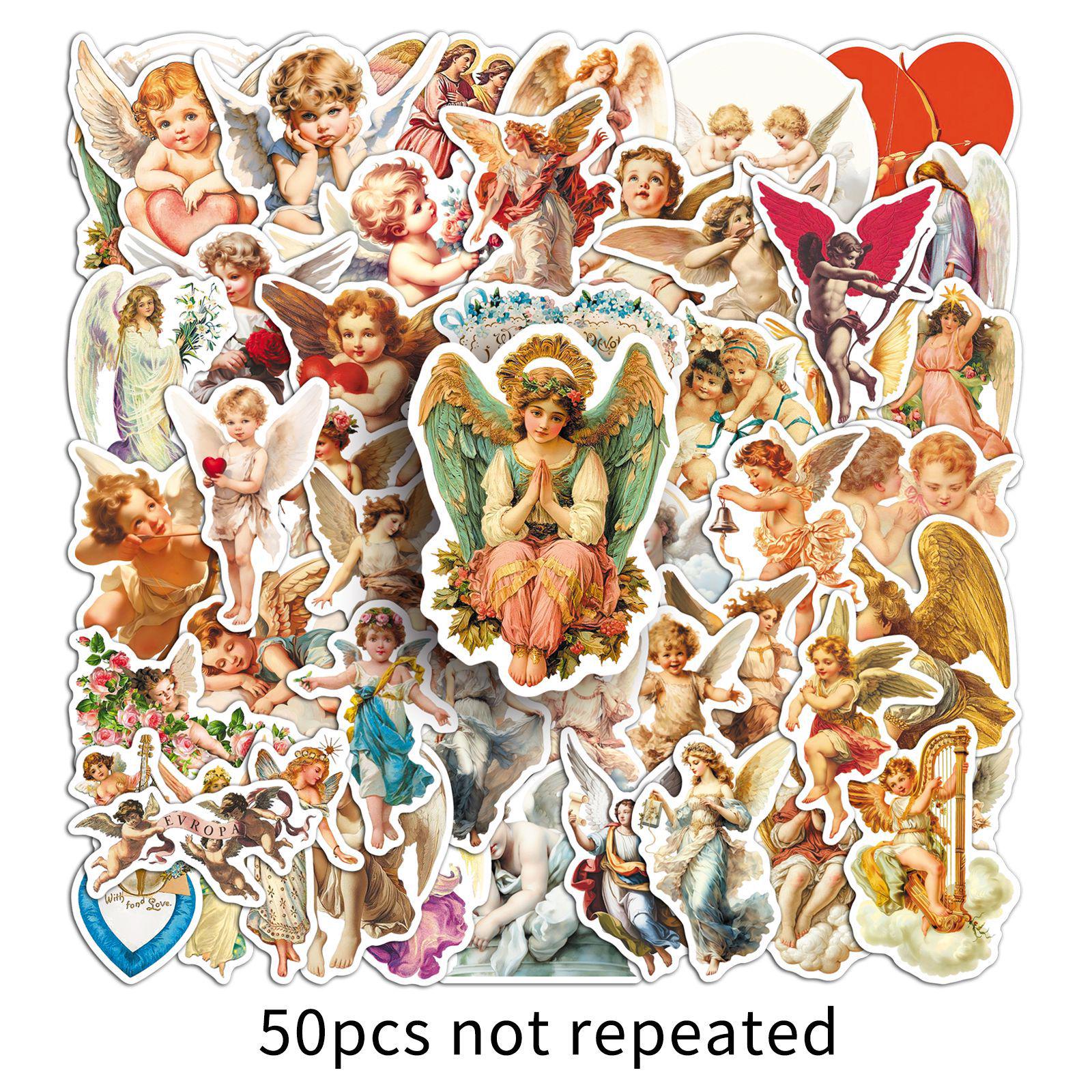 

50 Sheets Retro Cartoon Stickers - Fun and Cute for Refrigerator, Exam Prep, Wardrobe, or Wall Decoration