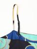 2025 Spring European & American Silk Satin Print Spaghetti Strap Dress