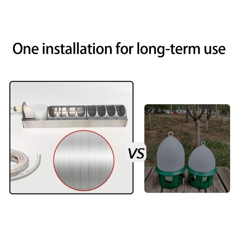 Stainless Steel Automatic Chicken Waterer For Poultry Durability Easyly Clean Perfect For Home Or Farm Use