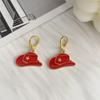Pinkdudu Vintage Cowboy Hat Zinc Alloy Drop Earring Cute Glass Dripping Boots Hoop Earring Simple Trendy Earring PD2228