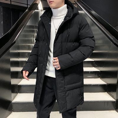 Casaco de inverno masculino, jaqueta parka longa, jaqueta puffer de outono, sobretudo masculino, casaco longo com capuz, tamanho grande