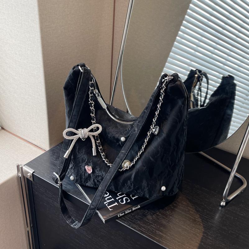 Geantă de capacitate mare Geantă de umăr cu lanț casual de modă pentru femei Geantă simplă messenger pentru navetă Geantă gogoașă