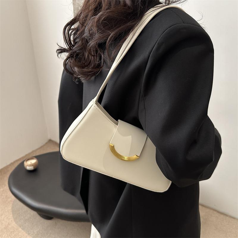 Premium Sense Versatile Armpit Bag Solid Color Spring New Simple Handbag Versatile Fashion Niche Shoulder Bag