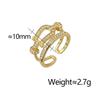 Korean Style Double Layer Ring Women's Ins Trendy Internet Popular Fashion Design Rings Shiny Zircon Elegant Female Jewelry