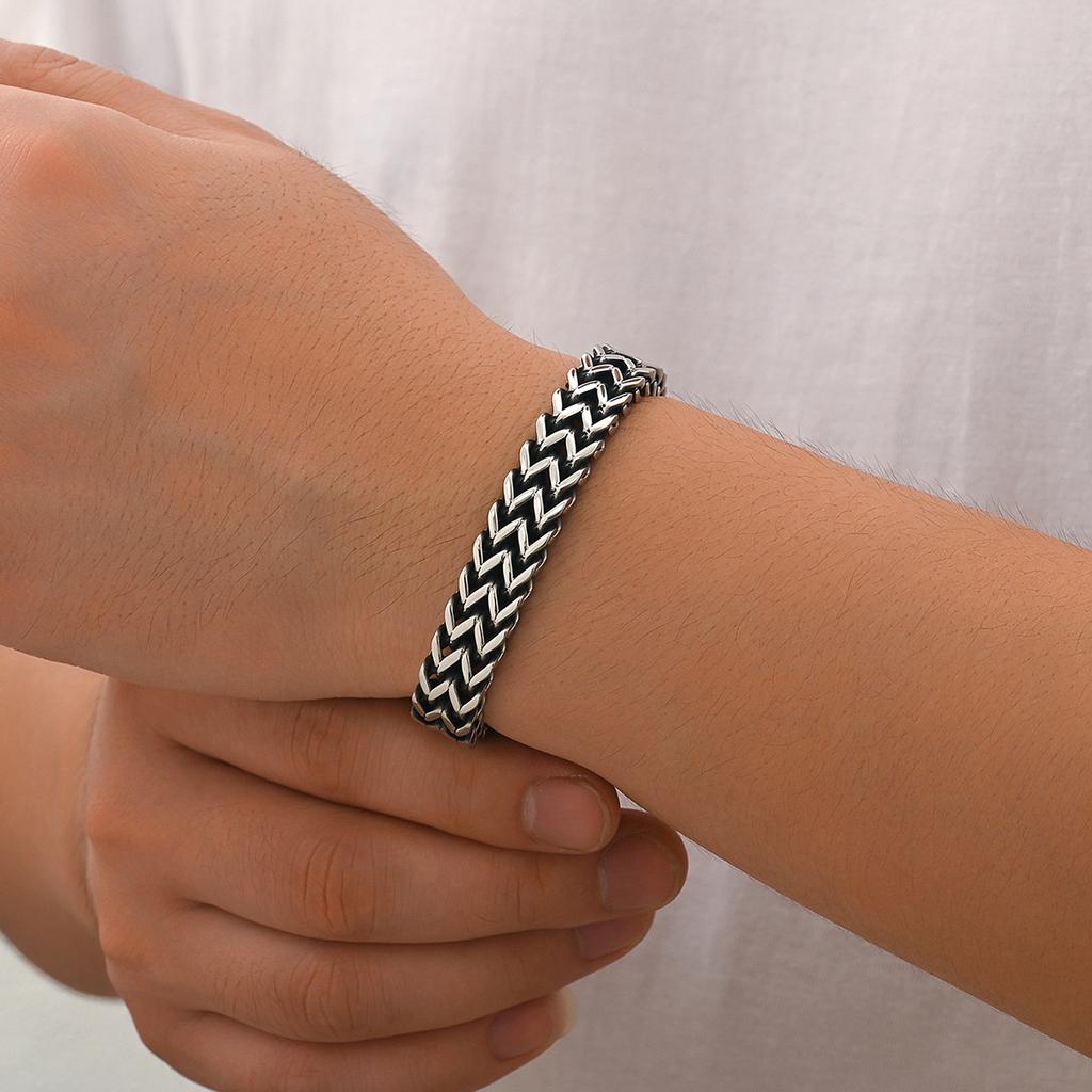 Good Cuban Link Bracelets Retro Unique Bracelet Men Daily Versatile Stainless Steel Jewelry Made In China ALN25123158