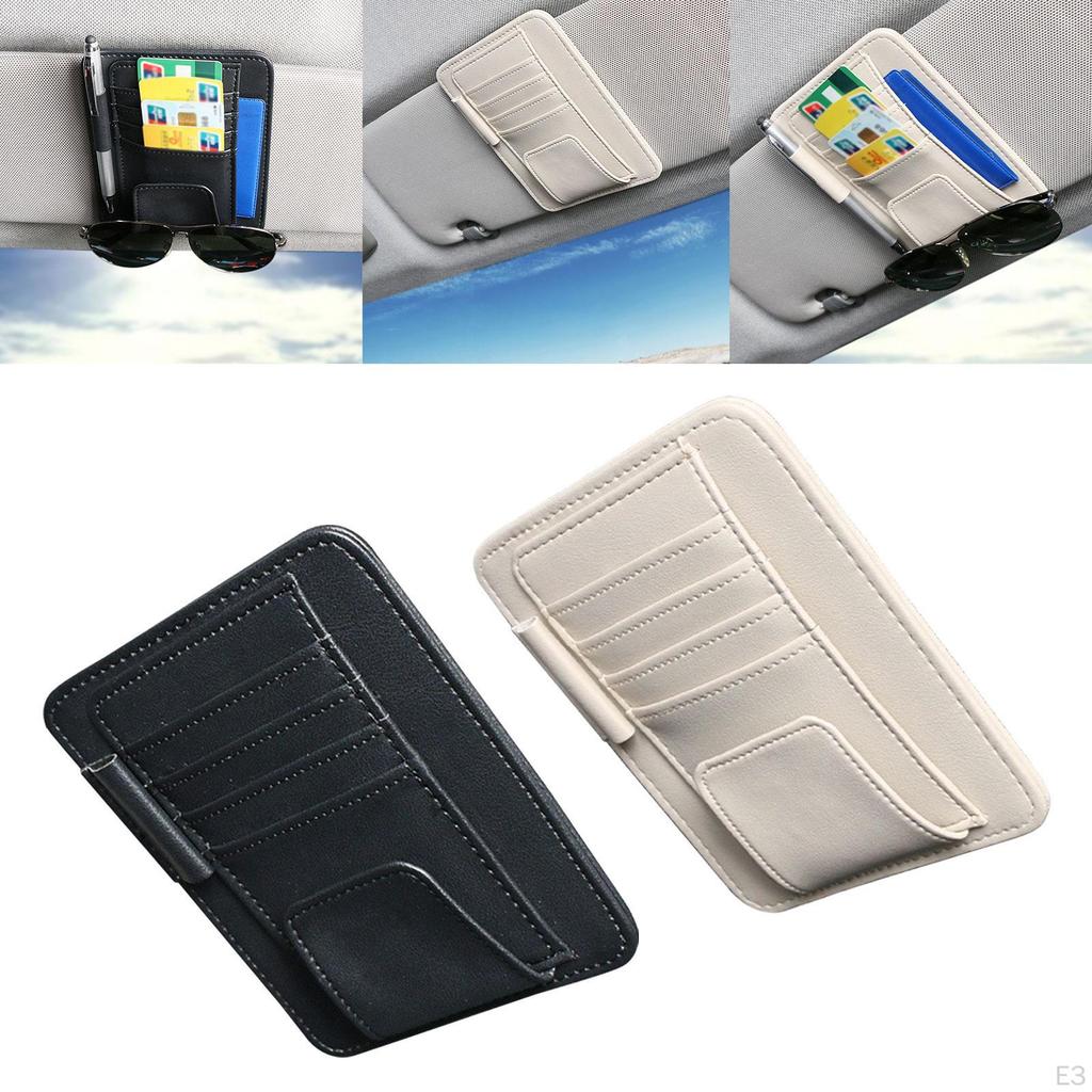 Automobile Sun Visor Storage Glasses Organizer Artificial PU Leather for Atto 3 Yuan Plus Space