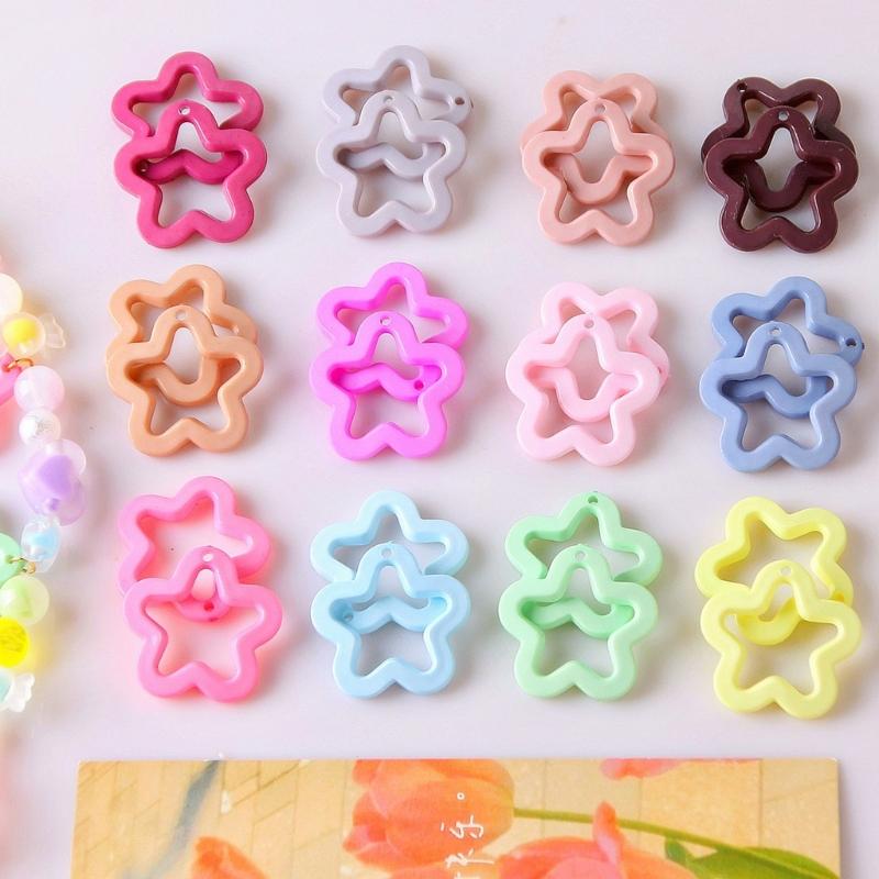 Colorful Star Pendants DIY Necklace Bracelet Earrings Setting Pendant for Jewelry Making Findings Vanlentines Gift