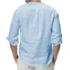 2021 Nieuwe Mannen Casual Blouse Katoen Linnen Shirt Losse Tops Lange Mouw T-shirt Lente Herfst Zomer Casual Mannen Shirt