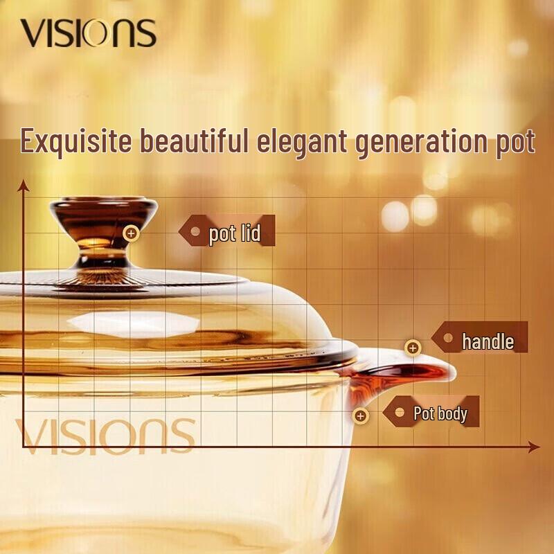 Przezroczysty szklany garnek Corning VISIONS