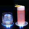 LED Leuchtender Untersetzer Flaschenaufkleber Tischset, Bunter Blinkender Lichtring für Bar Nachtclub Party Stand Getränkedekoration