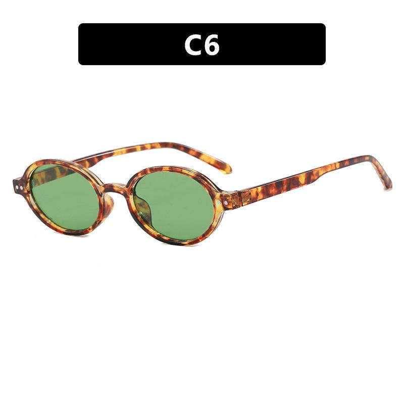 New Retro Small Oval High Quality Sunglasses Women Fashion Clear Ocean Lens Shades Uv400 Men Outdoor Trending Sun Glasses