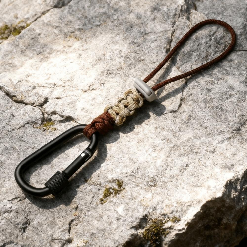 Braided Rope Water Bottle Lanyard Zinc Zinc Alloy Carabiner Hook Essential Key Chain Lanyard Mountaineering