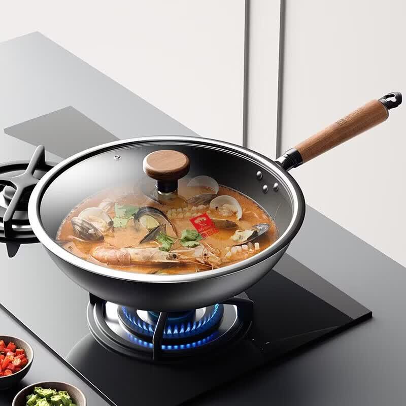 KOBACH Refined Iron 0-Coating Non-stick Wok