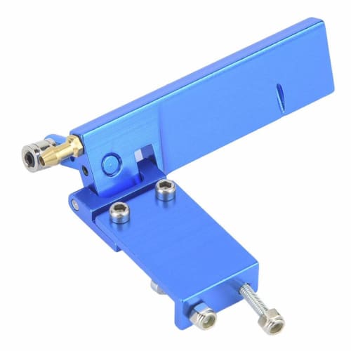 RC Rudder, Aluminum RC Boat Accessory, Methanol Boat, RC Racing Boat, Electric Boat Model, Marine Boat Steering and Motor Water Cooling Design (Blue,