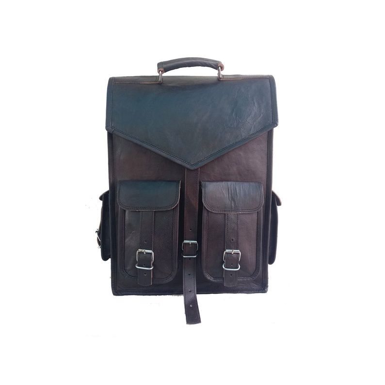 

Рюкзак для ноутбука из черной кожи ручной работы: Мужской дорожный рюкзак 15 x 11 x 4 in