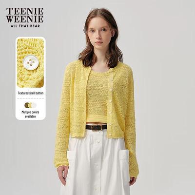 Women's Lace-Trim Knitted Cardigan