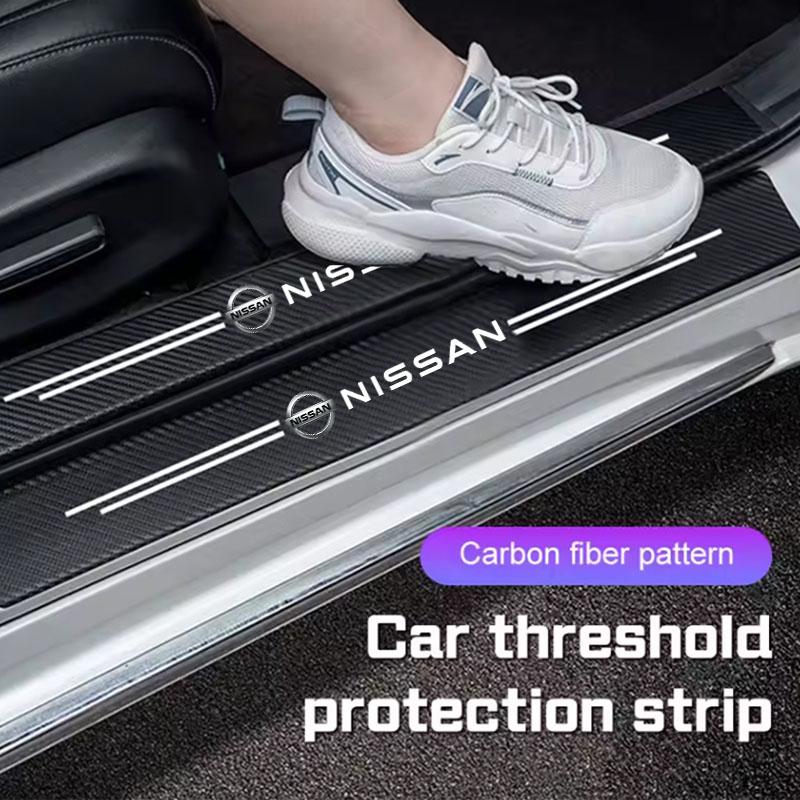 ARE4 Car Threshold Protection Bumper Film Sticker Car Styling For Nissan J10 X-Trail Qashqai Juke Leaf Micra NOTE Patrol Pulsar NISMO