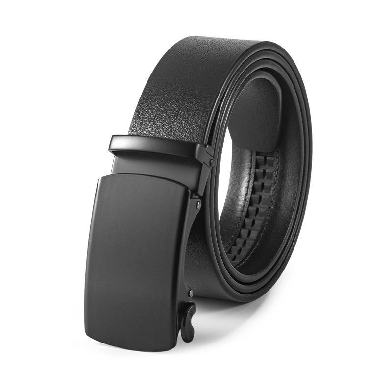 Business Belt Men's Sense First Layer Cowhide Belt Men's Fashion Trendy Men's Automatic Buckle Belt