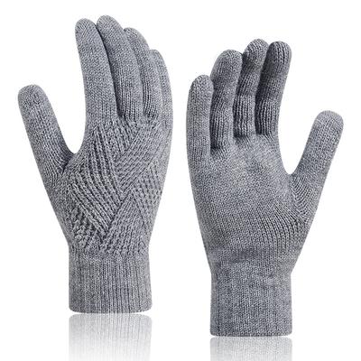 New, Hot Selling Knitted Gloves, Dual Finger Touch Screen, Women's Style, Solid Color Yarn Gloves, Autumn and Winter Outdoor, Magic Gloves